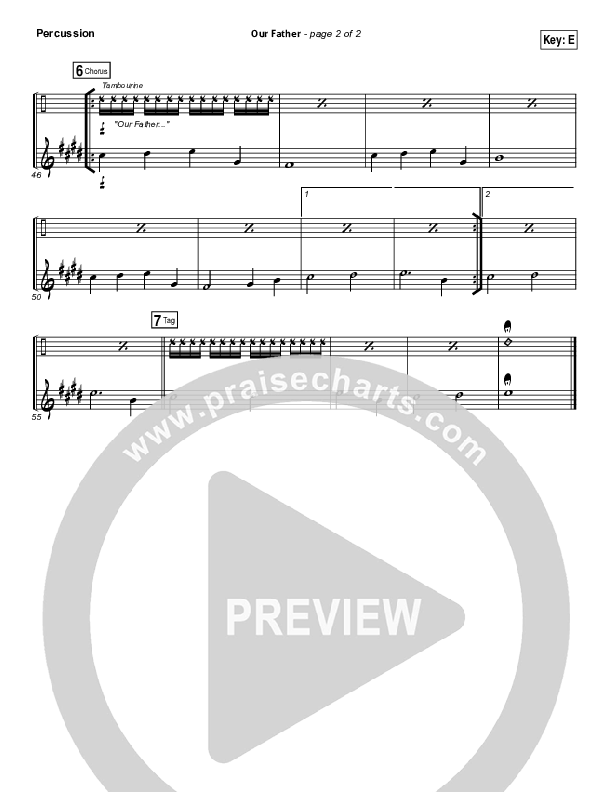 Our Father Percussion (Hillsong Worship)