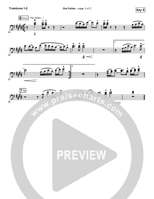 Our Father Trombone 1/2 (Hillsong Worship)
