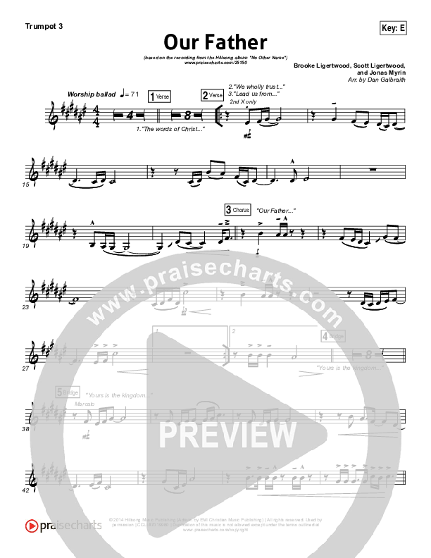 Our Father Trumpet 3 (Hillsong Worship)