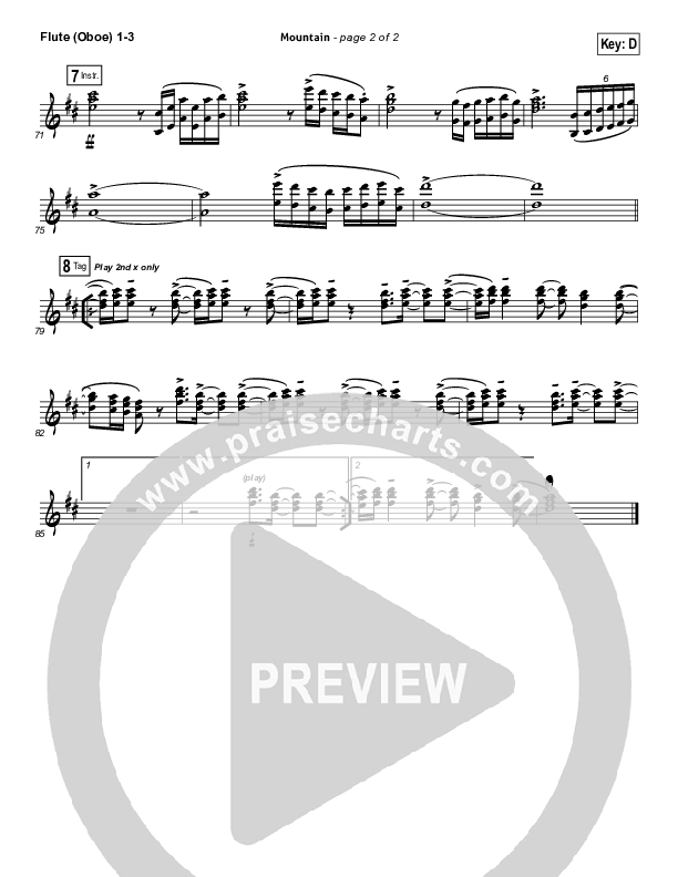 Mountain Flute/Oboe 1/2/3 (Hillsong Worship)