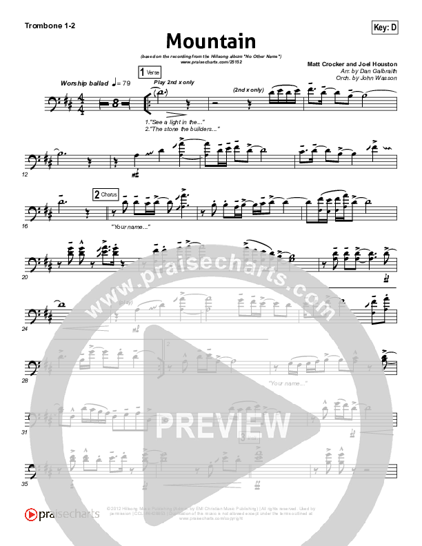 Mountain Trombone 1/2 (Hillsong Worship)