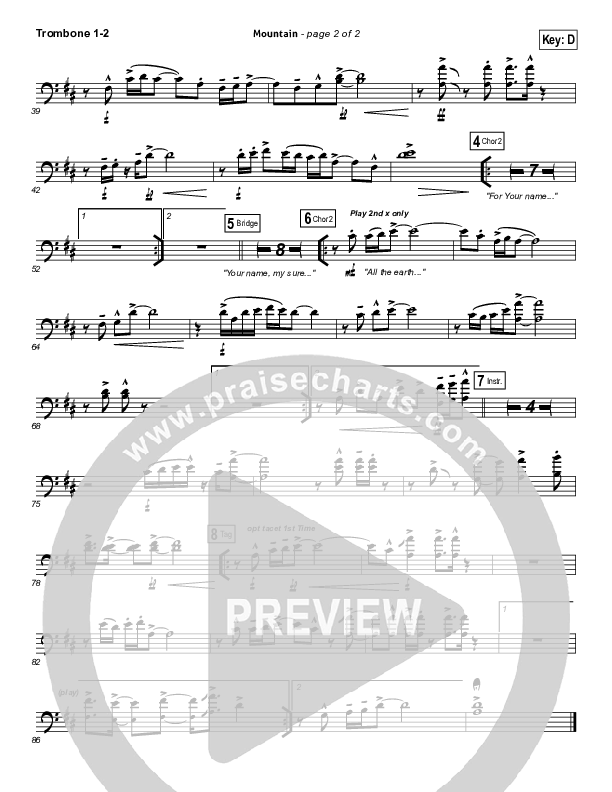 Mountain Trombone 1/2 (Hillsong Worship)