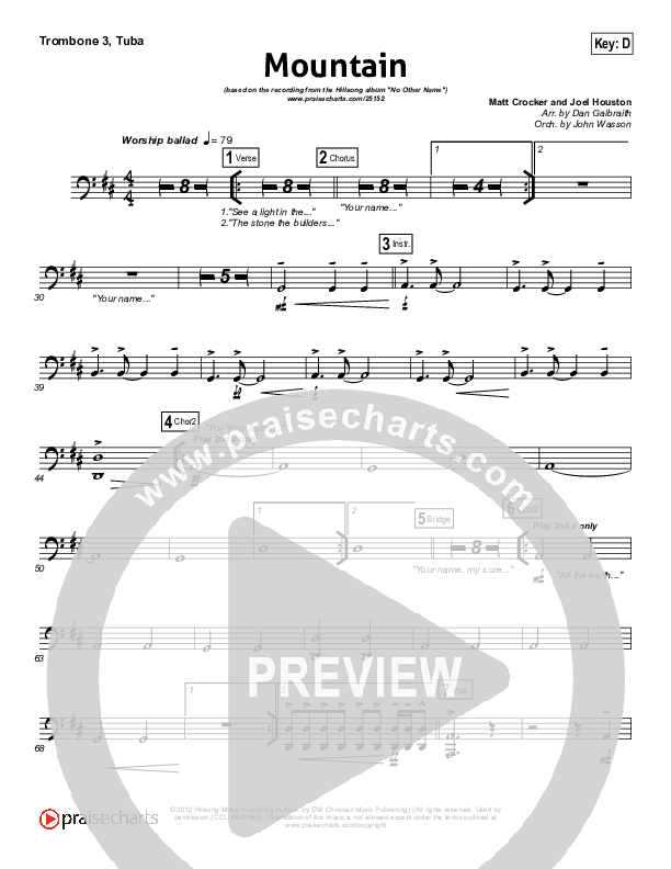 Mountain Trombone 3/Tuba (Hillsong Worship)