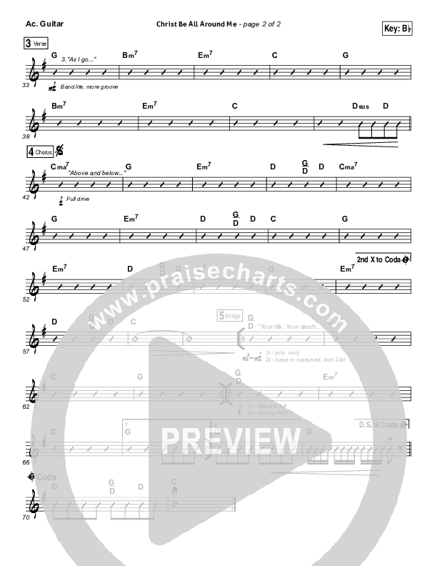 Christ Be All Around Me Acoustic Guitar (Michael W. Smith / Leeland)