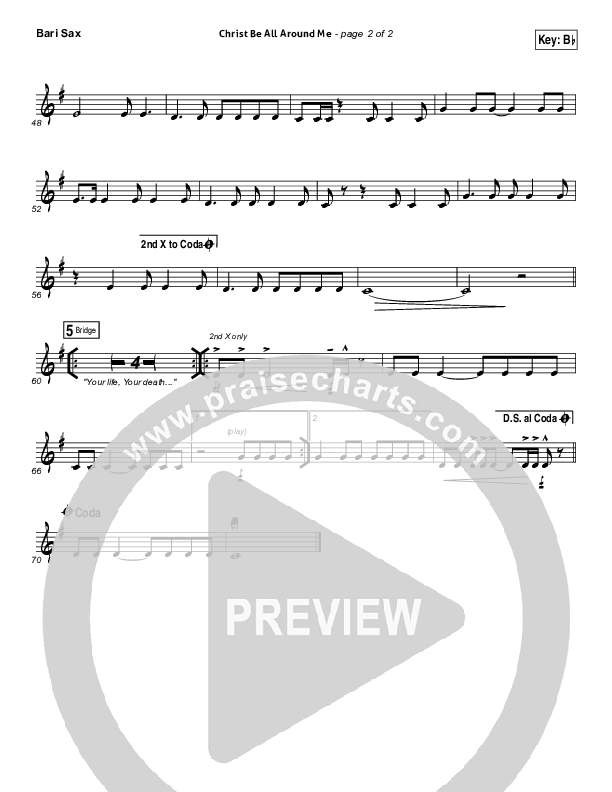 Christ Be All Around Me Bari Sax (Michael W. Smith / Leeland)