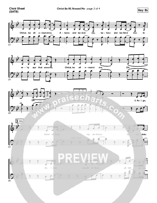 Christ Be All Around Me Vocal Sheet (SATB) (Michael W. Smith / Leeland)