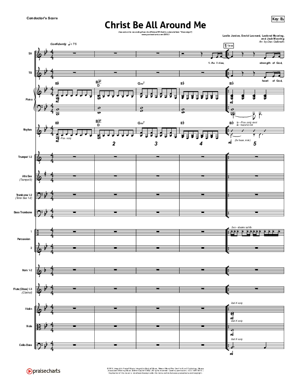Christ Be All Around Me Conductor's Score (Michael W. Smith / Leeland)