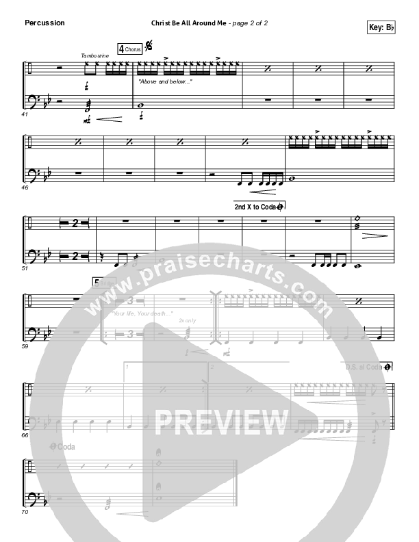 Christ Be All Around Me Percussion (Michael W. Smith / Leeland)