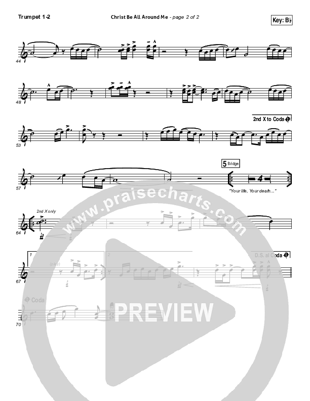 Christ Be All Around Me Trumpet 1,2 (Michael W. Smith / Leeland)