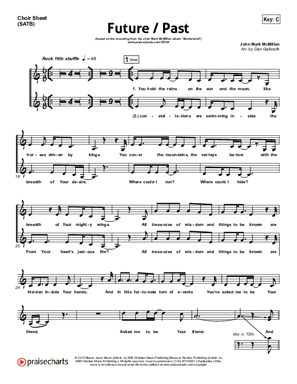 Future Past Choir Sheet (SATB) (John Mark McMillan)