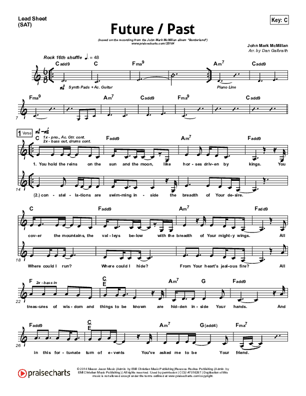 Future Past Lead Sheet (SAT) (John Mark McMillan)