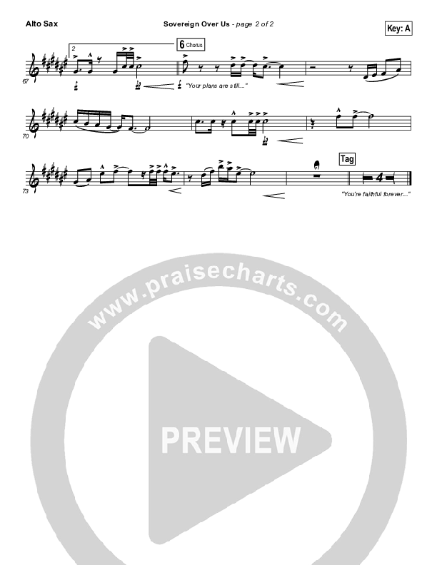 Sovereign Over Us Alto Sax (Michael W. Smith)