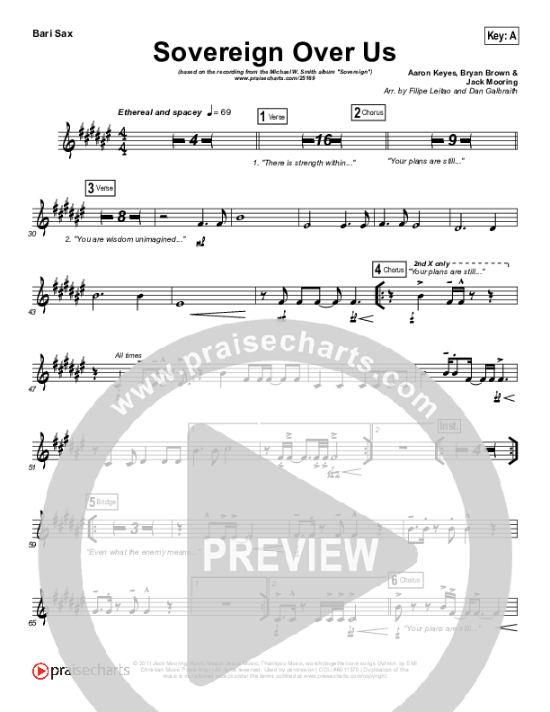 Sovereign Over Us Bari Sax (Michael W. Smith)