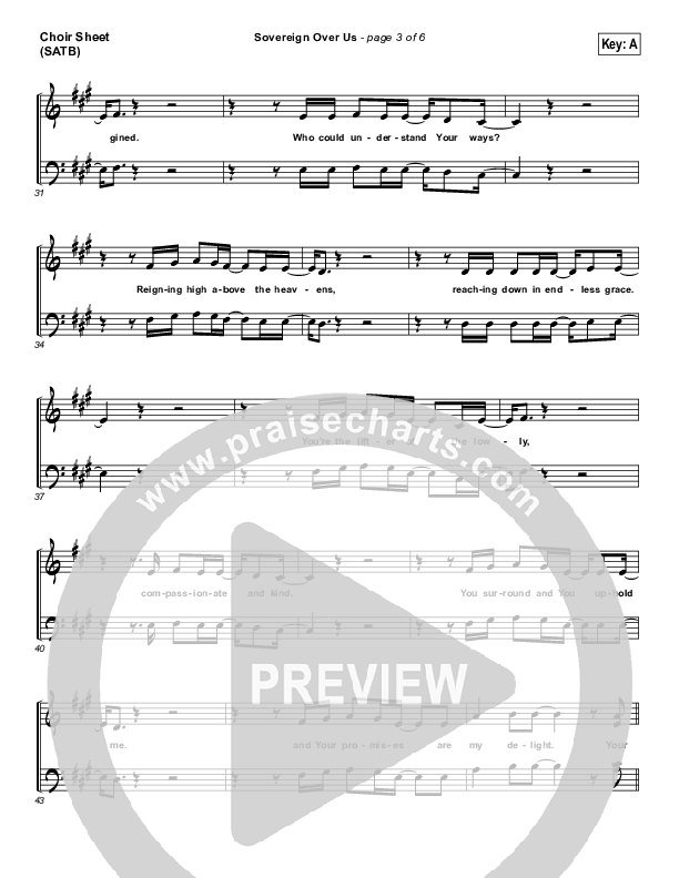 Sovereign Over Us Choir Sheet (SATB) (Michael W. Smith)