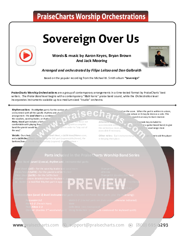 Sovereign Over Us Cover Sheet (Michael W. Smith)