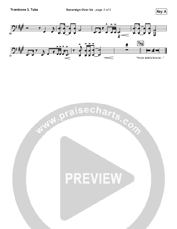 Sovereign Over Us Trombone 3/Tuba (Michael W. Smith)
