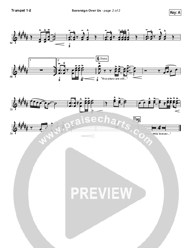 Sovereign Over Us Trumpet 1,2 (Michael W. Smith)