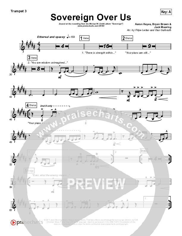 Sovereign Over Us Trumpet 3 (Michael W. Smith)