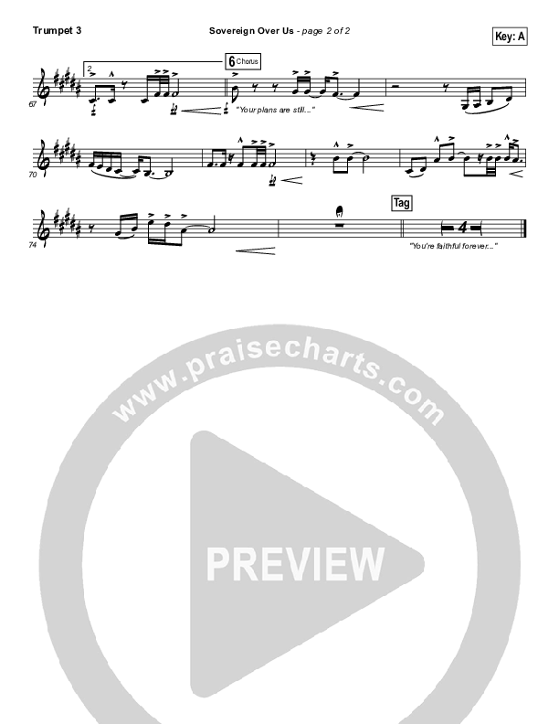 Sovereign Over Us Trumpet 3 (Michael W. Smith)