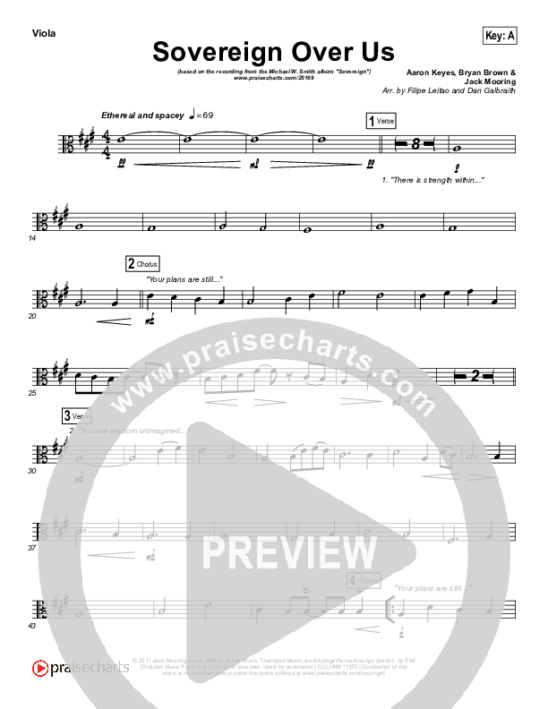Sovereign Over Us Viola (Michael W. Smith)