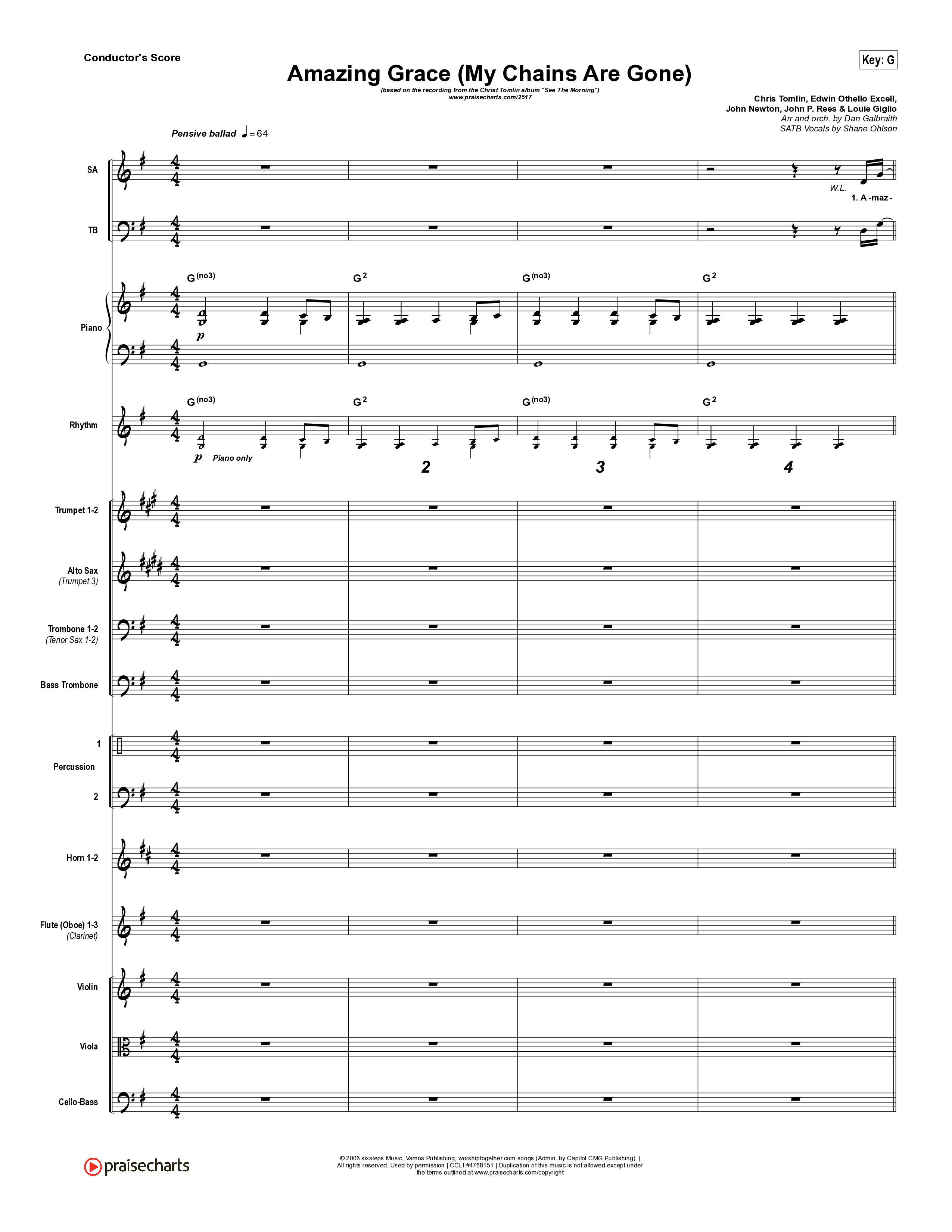 Amazing Grace (My Chains Are Gone) Orchestration (Chris Tomlin)