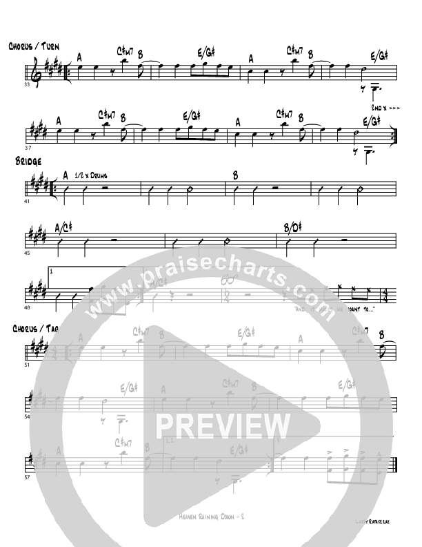 Heaven Raining Down Rhythm Chart (Cindy Cruse Ratcliff)