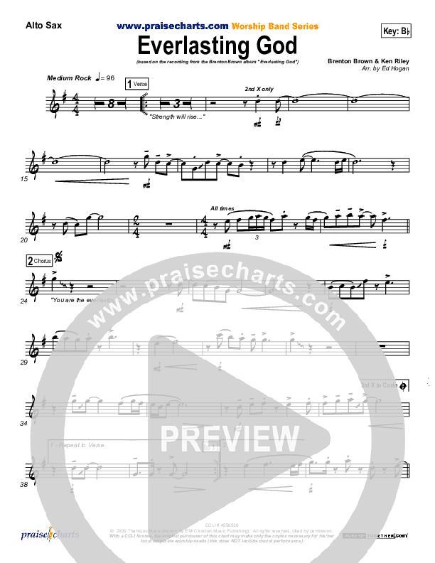 Everlasting God Alto Sax (Brenton Brown)