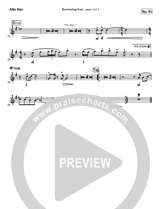 Everlasting God Alto Sax (Brenton Brown)