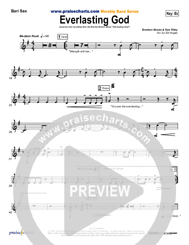 Everlasting God Bari Sax (Brenton Brown)