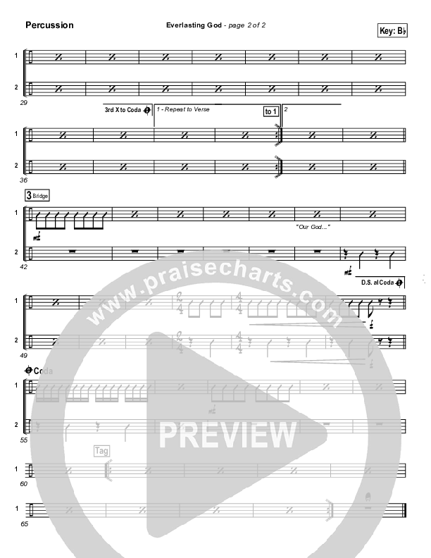 Everlasting God Percussion (Brenton Brown)