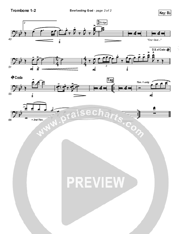 Everlasting God Trombone 1/2 (Brenton Brown)