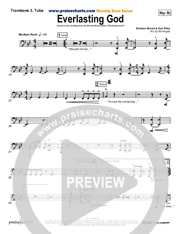 Everlasting God Trombone 3/Tuba (Brenton Brown)
