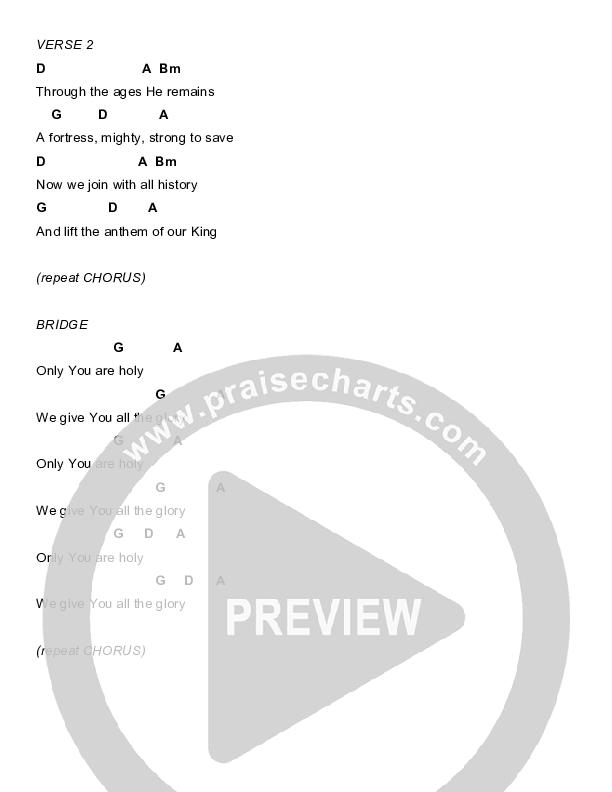 Glory To The King Chords & Lyrics (Eddie Kirkland)