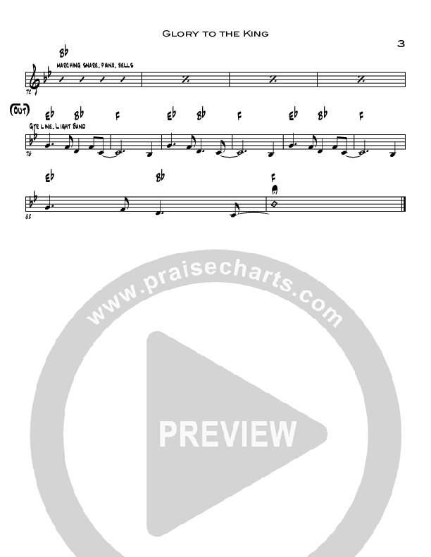 Glory To The King Rhythm Chart (Eddie Kirkland)