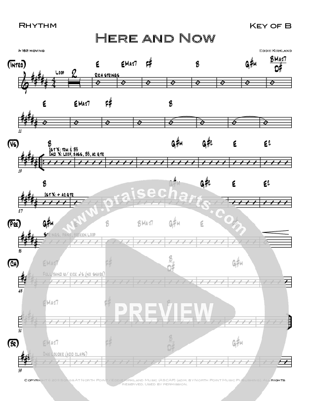 Here And Now Rhythm Chart (Eddie Kirkland)