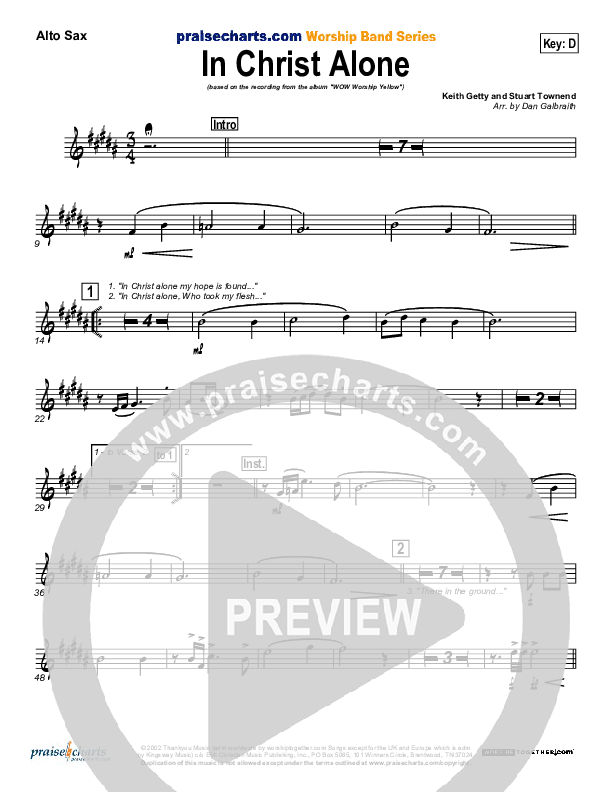 In Christ Alone Alto Sax (Geoff Moore)