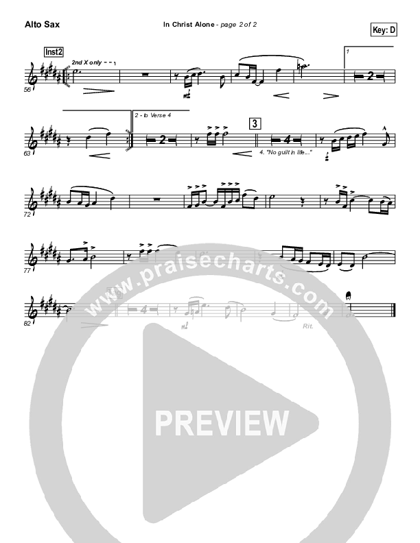 In Christ Alone Alto Sax (Geoff Moore)