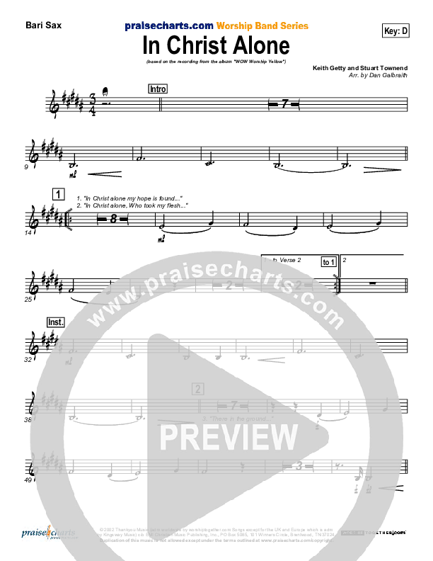 In Christ Alone Bari Sax (Geoff Moore)