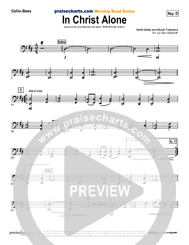 In Christ Alone Cello/Bass (Geoff Moore)