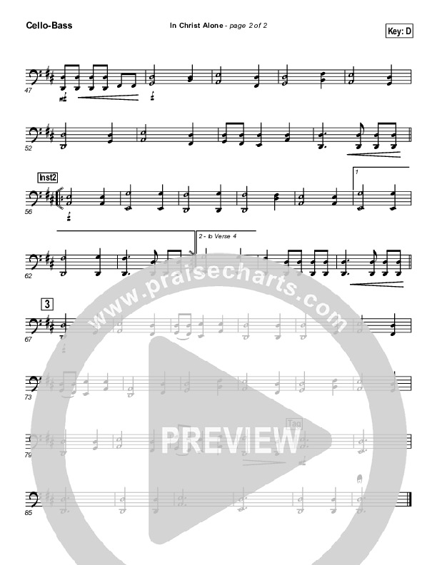 In Christ Alone Cello/Bass (Geoff Moore)