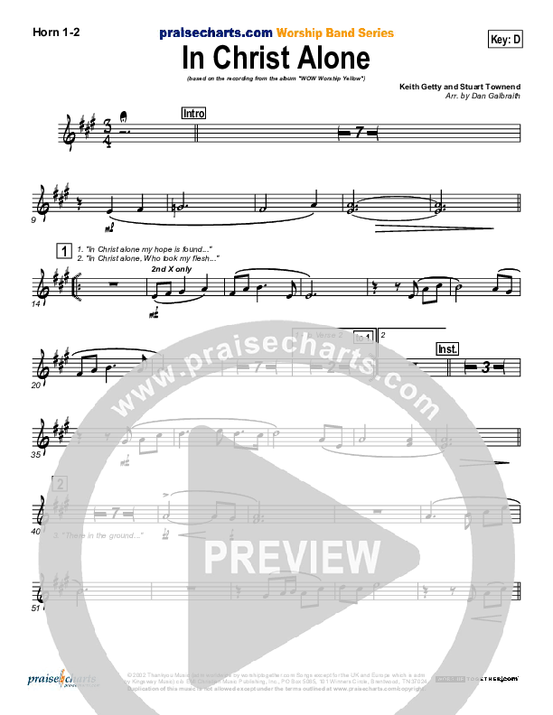 In Christ Alone French Horn 1/2 (Geoff Moore)