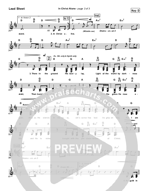 In Christ Alone Lead Sheet (SAT) (Geoff Moore)