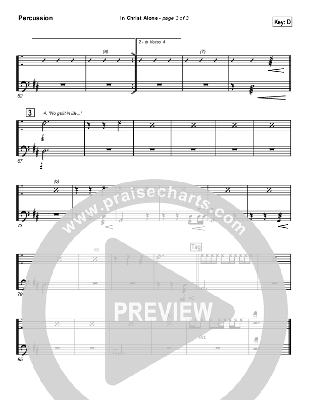 In Christ Alone Percussion (Geoff Moore)