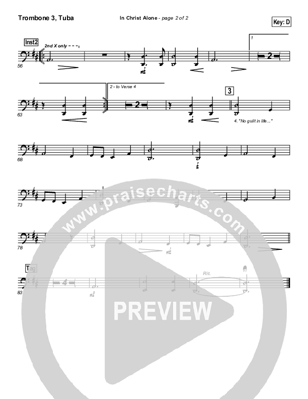 In Christ Alone Trombone 3/Tuba (Geoff Moore)