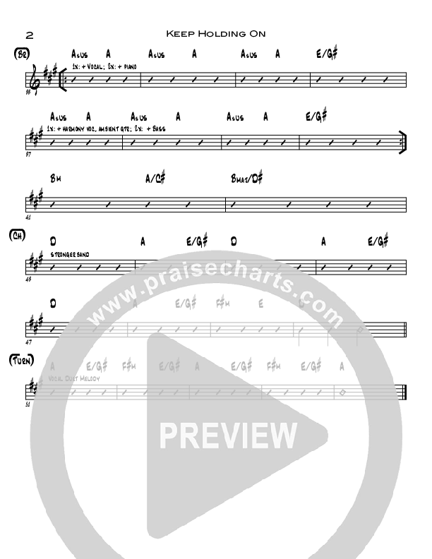 Keep Holding On Rhythm Chart (Eddie Kirkland)