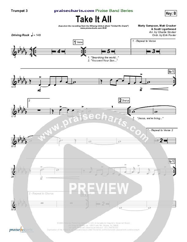 Take It All Trumpet 3 (Hillsong UNITED)