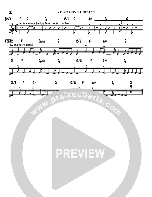 Your Love For Me Rhythm Chart (North Point Kids / Casey Darnell)