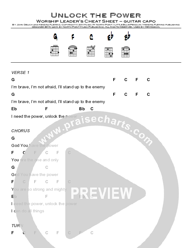 Unlock The Power Chords & Lyrics (North Point Kids / Jonathan Shelton)