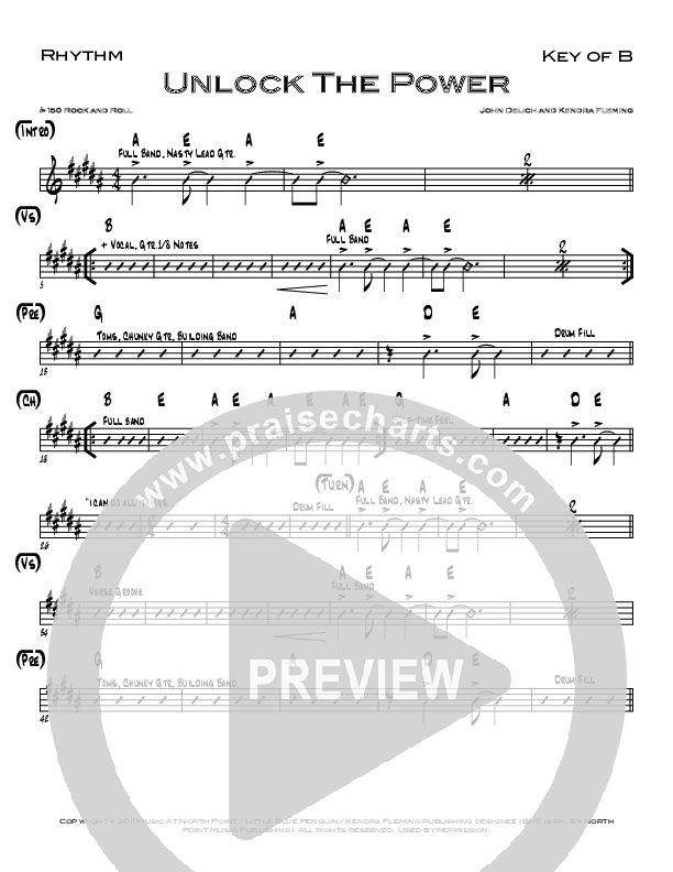 Unlock The Power Rhythm Chart (North Point Kids / Jonathan Shelton)