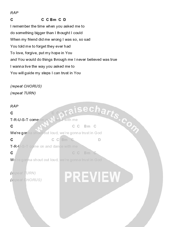 Trust In You Chords & Lyrics (North Point Kids / Chrystina Fincher / Dustin Ah Kuoi)